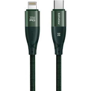 Кабель синхронізації даних Promate Icord-pd20.Midnightgreen