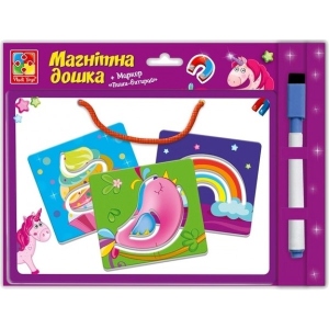 Доска Vladi Toys магнітна з трафаретами "Єдиноріг" (укр) (VT3601-15)