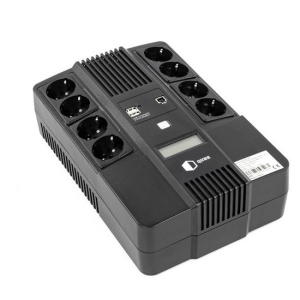 Джерело безперебійного живлення QUBE AIO 1050, 1050VA/600W, LCD, 8 x Schuko, RJ-45, USB (QBAIO1050) купити в Києві