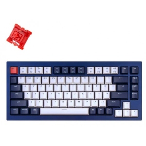 Клавіатура дротова Keychron Q1 QMK HotSwappable Gateron Phantom Red RGB Knob Navy