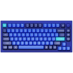 Клавіатура дротова Keychron Q1 84 Key QMK Gateron Phantom Silver Hot-Swap RGB Knob ENGLISH Blue (Q1O5_KEYCHRON)