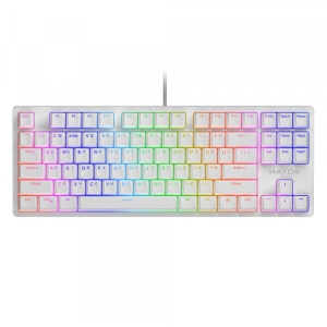 Клавіатура дротова ігрова Hator Rockfall 2 Optica Black TKL White (HTK-731)
