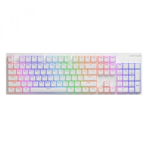 Клавіатура дротова ігрова Hator Rockfall 2 Mecha Orange USB White (HTK-711)