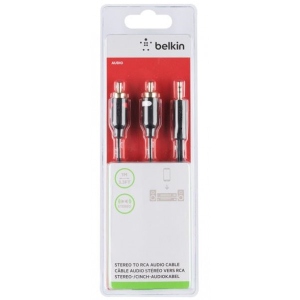 Кабель 3.5 мм - RCA Belkin F3Y116BT1M 1m Black-Gold