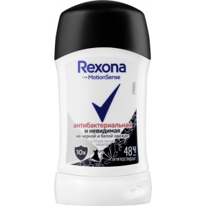 Дезодорант твердий Rexona Антиперспірант антібактер. невидимий на черн.і білому 40 мл