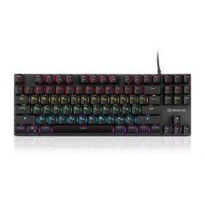Клавіатура дротова ігрова REAL-EL M 05 Grey USB (EL123100044)