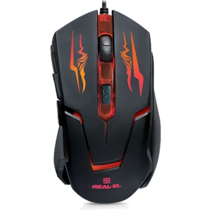 Миша дротова REAL-EL RM-520 Gaming Black
