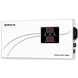 Стабілізатор напруги REAL-EL STAB SLIM-1000 White