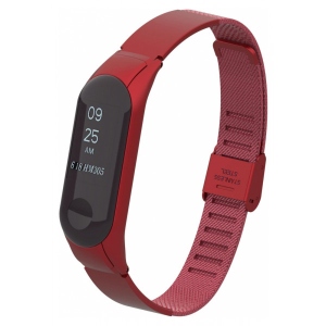 Ремінець для фітнес-браслету Armorstandart Flat Milanese Band 4303 for Xiaomi Mi Band 4/3 Red (ARM55932)