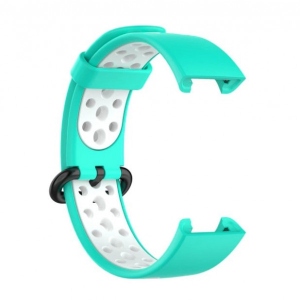 Ремінець для фітнес-браслету BeCover Vents Style for Xiaomi Redmi Smart Band 2 Turquoise-White (709428)