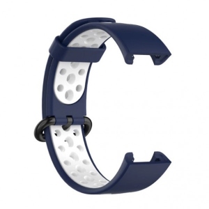 Ремінець для фітнес-браслету BeCover Vents Style for Xiaomi Redmi Smart Band 2 Blue-White (709426)