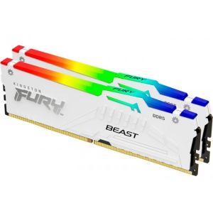 Память DDR Kingston Fury Beast White RGB DDR5-6000 64GB (2x32GB) CL40-40-40 1.35V XMP (KF560C40BWAK2-64)