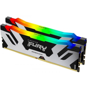Память DDR Kingston Fury Renegade Silver RGB DDR5- 6400 96GB (2x48GB) CL32-39-39 1.4V XMP (KF564C32RSAK2-96)