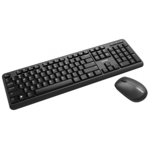 Клавіатура + миша бездротова Canyon SET-W20 Velvet Wireless Silent ENG/UKR Black (CNS-HSETW02) порівняти ціни