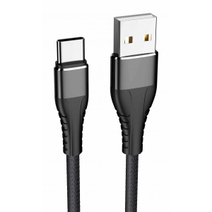 Кабель синхронізації даних Jellico KDS-120 Type-C 1m 3A Black (RL065371) Київ
