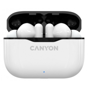 Навушники вкладиші бездротові TWS Canyon CNE-CBTHS3W White
