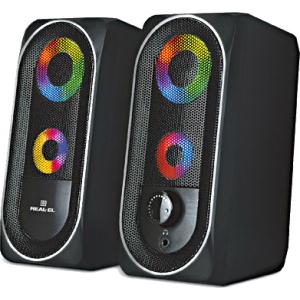 Комп'ютерна акустика компактна 2.0 REAL-EL S-110 Black