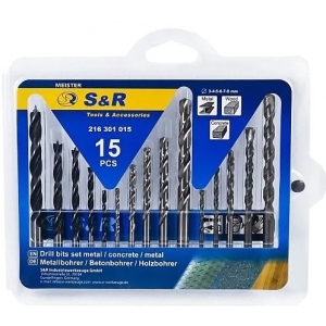 Набір свердел S&R Meister 15 шт. (216301015)