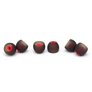 Амбушюр для навушників Soundmag силіконові 4 mm size L (комплект 3 пари) Red-Black