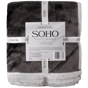Плед полуторний SOHO 150х200 см Plush hugs Graphite (1221К) Київ
