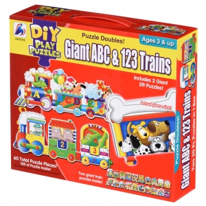Пазли картонні (3-4 роки) Same Toy Великий поїзд Букв і Цифр (2095Ut) продаж