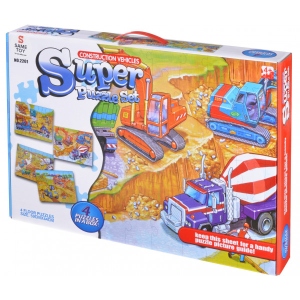 Пазли картонні (3-4 роки) Same Toy Будівельна техніка (2201Ut)