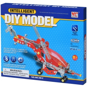Металевий конструктор Same Toy Inteligent DIY Model Літак 207 ел. (WC38CUt)