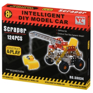 Металевий конструктор Same Toy Inteligent DIY Model Car Скрепер 124 ел. (58034Ut)