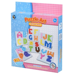Пластикова мозаїка Same Toy Puzzle Art Alphabet Series 126 ел. (5990-3Ut)