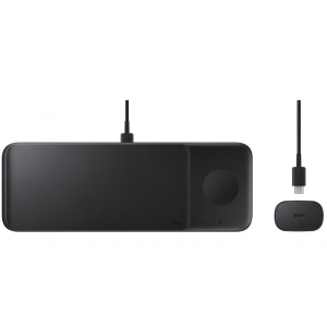 Зарядний пристрій Samsung EP-P6300TBRGRU Wireless Charger Trio Black