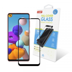 Захисне скло для смартфону Global Samsung Galaxy A21s SM-A217 Full Glue Black (1283126501494)