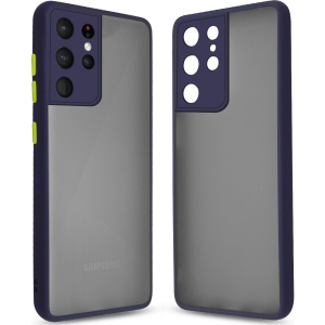 Уцінка - Чохол для смартфону MakeFuture Frame Matte PC+TPU Samsung S21 Ultra Blue (MCMF-SS21UBL) # купити в Києві