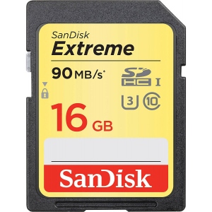 Карта пам'яті SanDisk Extreme SDHC 16GB Class 10 UHS-I U3 (SDSDXNE-016G-GNCIN)