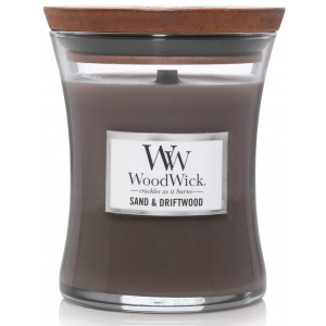 Свічка скло Woodwick Medium Sand & Driftwood (Пісок та коряга) 275г (92378E)
