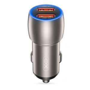 Автомобільний зарядний пристрій XO QC 3.0 36W/2USB Black (СC52-BK)