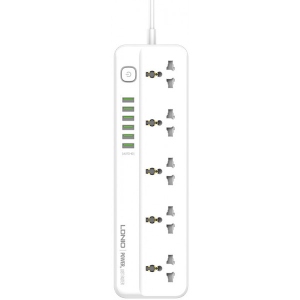 Мережевий фільтр Ldnio 5 р 3 USB 2 m White (SC5614) фірмовий сайт