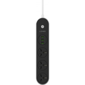 Мережевий фільтр Ldnio 3 р 3 USB 2 m Black/White (SC3301)
