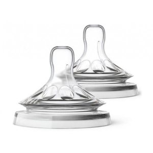 Великий потік соска дитяча силіконова Philips Avent Natural 2.0, 3м + 2 шт. (SCF045/27)