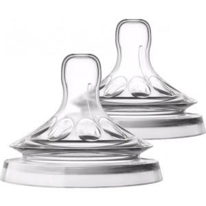Великий потік соска дитяча силіконова Philips Avent Natural, від 6 міс., Для густої їжі, 2 шт. (SCF046/27)