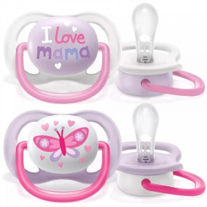 Ортодонтична пустушка Philips Avent для дівчаток I love ..., 0-6 міс. (SCF080/02)