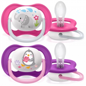Ортодонтична пустушка Philips Avent для дівчаток Animal, 6-18 міс. (SCF080/08)