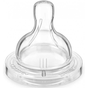 Великий потік соска дитяча силіконова Philips Avent Classic 2 шт. 3+ (SCF635/27)