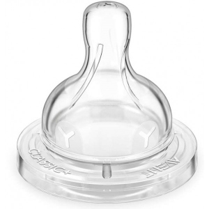 Великий потік соска дитяча силіконова Philips Avent Classic + 6м 2 шт. (SCF636/27)