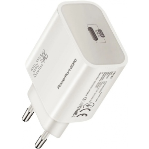 Мережевий зарядний пристрій Promate Powerport-20pd.white