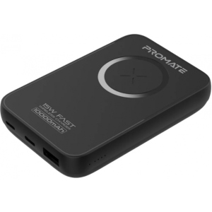 Батарея мобільна Promate powermag-10+ 10000mAh Black