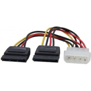 Кабель живлення Molex 4 pin - 2xSATA Power Female (S0449)