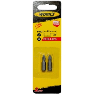 Біта для викрутки Works PH2x25 2 шт.