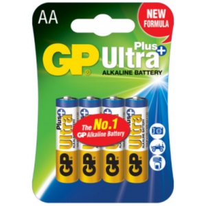 Батарейка тип AA GP LR6/AA Ultra Plus Alkaline Blister 4 шт. в каталозі