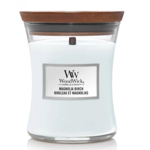 Свічка скло Woodwick Medium Magnolia Birch (Магнолія та Береза) 275г (1720910E)