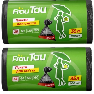 Пакет для сміття Frau Tau 35л 100 шт. x 2 шт. (4820115386464)